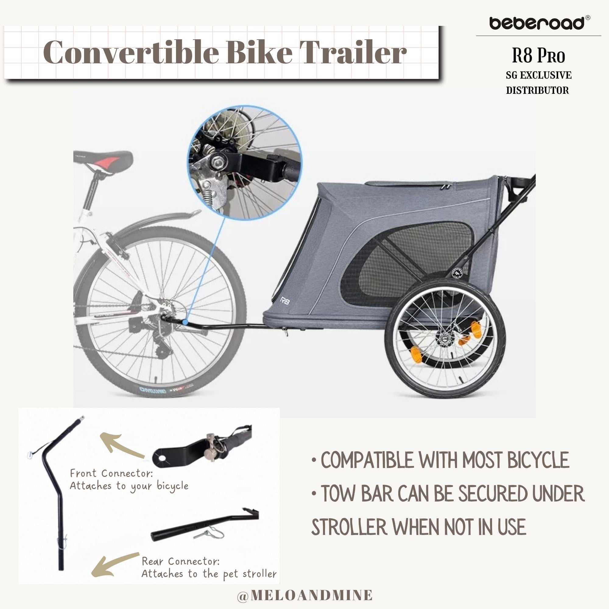 Beberoad R8 Pro (4 Wheel) Pet Stroller
