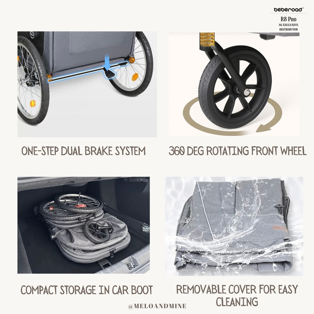 Beberoad R8 Pro (4 Wheel) Pet Stroller
